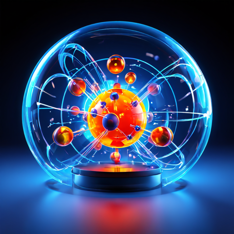 자기장 내에서 정렬과 세차 운동을 하는 원자핵의 움직임을 3D 과학 다이어그램으로 표현하여 핵자기 공명(NMR) 원리를 시각적으로 설명하는 이미지입니다.